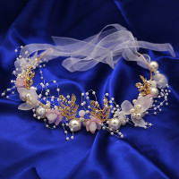 新款超仙新娘头饰手工饰品合金水钻发带婚纱婚礼造型配饰影楼写真