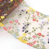 1 ярд, 18-25 см, широкое Тюлевое Сетчатое кружевное нижнее белье с вышивкой, женский бюстгальтер, кружевная ткань для рукоделия, отделка, Швейные аксессуары, кружево