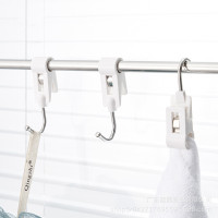 KM.1126夹管挂钩厨房夹免打孔可活动套穿管塑料固定夹杆旋转S型勾