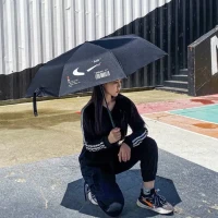 Зонт автомат черный Nike Найк