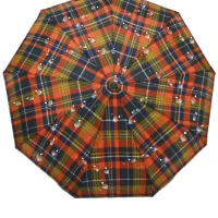 Зонт в клетку унисекс полный автомат антиветер