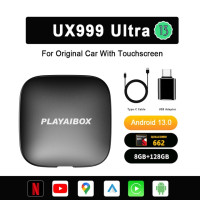 ТВ-приставка Carplay Ai Box Android 13, Netflix, Iptv, spotive, автомобильная Беспроводная приставка Android UX999Ultra QCM662 8 ГБ + 128 ГБ для автомобиля с OEM