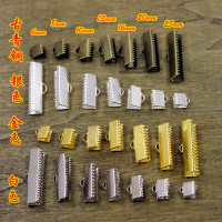 diy饰品材料配件马口夹马仔扣马夹扣线扣缎带夹皮绳夹金属配件批
