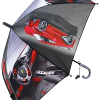 Зонтик трость детский с машинами для мальчика полуавтомат