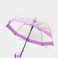 Зонт трость детский прозрачный для девочки и мальчика