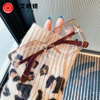 2023新款素颜方形粗框平光镜架男韩版黑色防蓝光眼镜框女近视眼睛