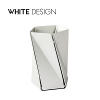 White Design 創意金屬扭轉鋁合金筆筒 簡潔桌面收納高端文具