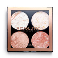 MAKEUP REVOLUTION Хайлайтер для лица 4 в 1 CHEEK KIT Take A Breather 8.8г., бронзер,  палетка