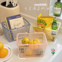 简约宿舍桌面收纳盒杂物篮ins奶油色玩具零食收纳篮桌面文具盒子