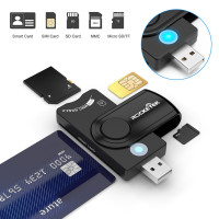 Смарт-устройство для чтения внешних карт USB 2,0 SIM-карт TF устройство для чтения смарт-карт памяти адаптер кардридер для флеш-накопителя адаптер для компьютера