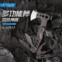 LETGOS多功能露營斧頭戶外摺疊組合工具野外求生鎚子小刀登山可攜式