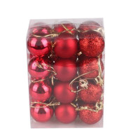 24 шт., новогодние шары, украшения для ёлки, 3 см
