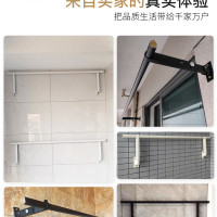 侧装晾衣架小阳台挂衣杆家用一侧墙晾衣杆折叠晾衣架壁挂式