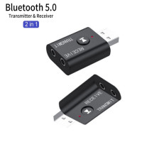 Bluetooth-адаптер Bluetooth 5,0 USB, BT5.0, беспроводной, двухфункциональный, приемник-передатчик, для динамика, гарнитуры, автомобиля