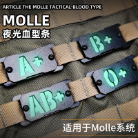 血型夜光識別條戰術Molle掛載塑料配件揹包通用發光機能風識別章