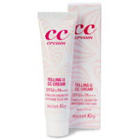 secret Key СС крем для лица осветляющий TELLING U CC CREAM SPF50+ PA+++