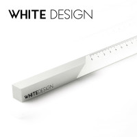 White Design高端創意辦公文具  鋁合金直尺 金屬商務辦公禮品