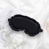 Шелковая маска для сна с оборками, мягкие повязки на глаза для сна, Мягкая повязка на глаза для отдыха, повязка на глаза для сна для женщин и мужчин