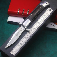 (Dehong) Φ Улучшенный D2 охотничий складной нож Приключения выживания острый нож для самообороны черное дерево нож для кемпинга фруктов
