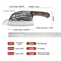 Кости нож для кухни Прочный острый кованый нож молоток из нержавеющей стали Chef' измельчитель кухонные ножи деревянный мясорезка мясник