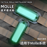 戰術夜光標記條Molle掛載配件戶外揹包通用吸光板發光機能識別章