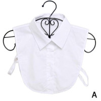 Винтажный белый воротник для рубашки, съемный воротник с галстуком, съемный воротник для одежды с лацканами, съемные аксессуары, Женский накладной воротник P9S7