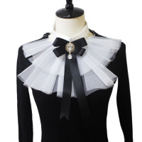 Съемный многослойный воротник с рюшами в стиле пиратской викторианской эпохи