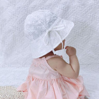 Новинка 2023, весенне-летняя уличная шапка для маленьких девочек с кружевным бантом, рыбацкая шляпа, Детские аксессуары от солнца, Кепка от солнца для малышей