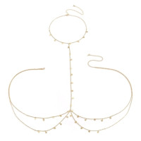 Регулируемая Многослойная нагрудная цепочка для подарка женщине