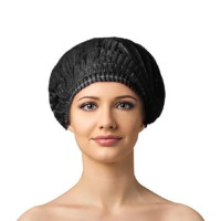 Шапочка-шарлотка черная Чистовье, 50 шт/упк