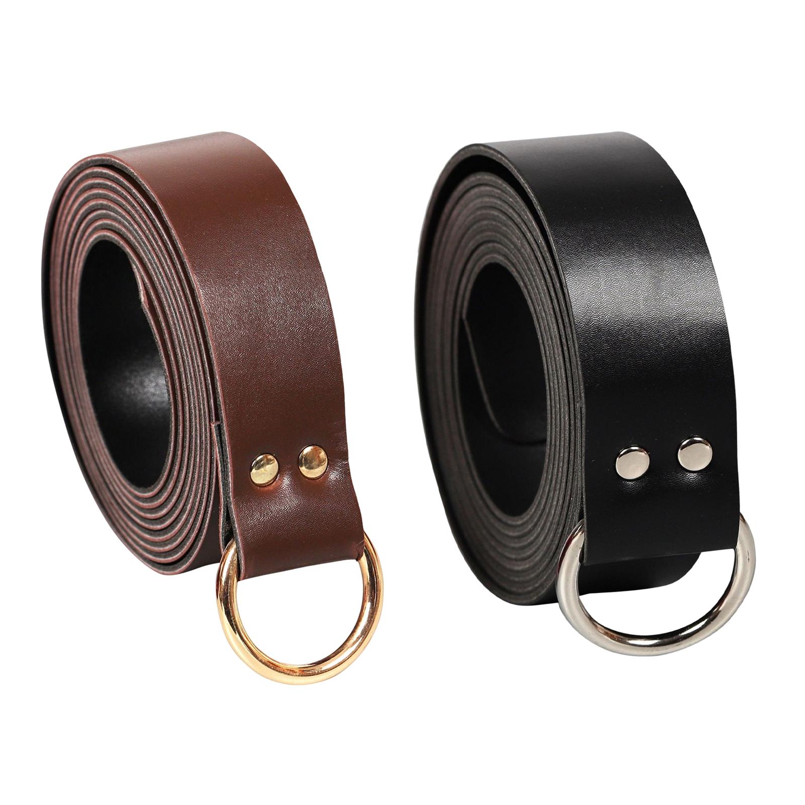 Medieval Knight Waist Belt Reusable DIY PU Leather Belt Party Dress up