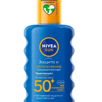 Солнцезащитный увлажняющий спрей для тела NIVEA Защита и увлажнение водостойкий, SPF 50+, 200 мл