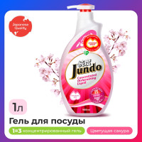 Средство для мытья посуды Jundo Sakura 1л, концентрированный, ЭКО-гель для мытья фруктов, овощей, детской посуды и игрушек