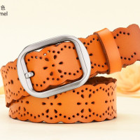 Новинка 2023 высококачественный Женский широкий ремень из натуральной кожи ремень из высококачественной кожи с отверстиями женские универсальные декоративные ремни