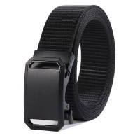 Ремень брезентовый с автоматической пряжкой для мужчин, деловой Повседневный простой модный пояс в диком стиле для джинсов