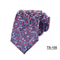 Красочный мужской галстук 7 см темно-синий красный цветочный галстук для мужчин Свадебный галстук из полиэстера