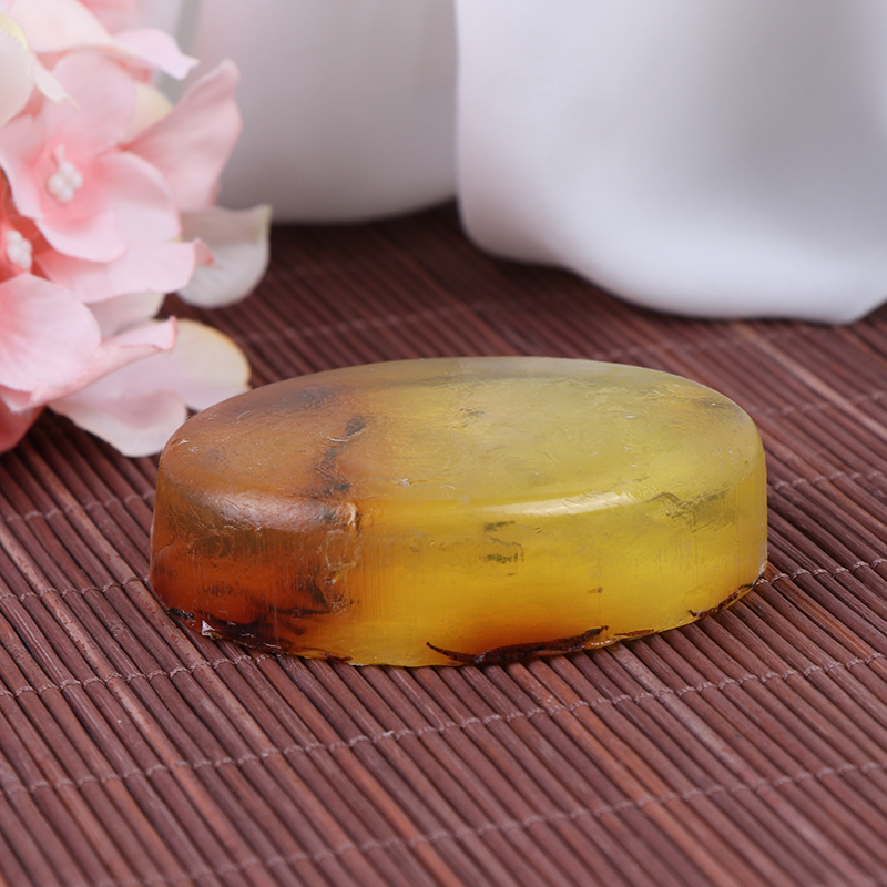 1PC Dried Flower Moisturising Soap Handmade Essential Oil Soap Transparent Soap Glycerin Soap