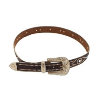 Ремень с регулируемой пряжкой с рельефным рисунком для женщин