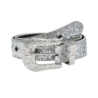 Ремни в стиле панк для мужчин и женщин, ремни с рельефным рисунком, с локомотивной цепочкой, с блестками, в западном стиле, Cowgirl, Y2K, для джинсов, 28TF