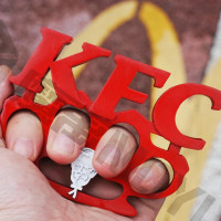 KFC麥當勞指虎肯德基KLF麥門m記k記金拱門樹脂材質玩具v我50周邊