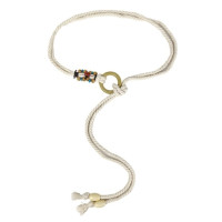 Пояс с бусинами, плетеный вручную, в богемном стиле