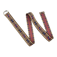 Модный повседневный трендовый холщовый ремень в этническом стиле, пояс с двойной кольцевой пряжкой, нейлоновый плетеный ремень, плетеный поясной ремень