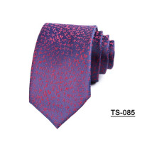 Мужской галстук DIANM 7 см, фиолетовый с красными цветами