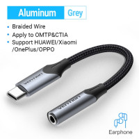 Переходник Vention с Type C на 3,5, аудиокабель с разъемом USB C на Jack 3,5, AUX для наушников, для Xiaomi Mi 9, 10 pro, Huawei, USB-C-C-3,5 мм