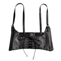 Женский корсет, регулируемый широкий корсет в стиле панк из искусственной кожи