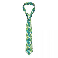 Галстук с тропическими листьями зеленый и синий растительный деловой галстук 8 см галстук для мужчин аксессуары блузка модный галстук