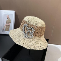 202305-YZ ins летняя ручная работа бумажная трава Женская декоративная персиковая Защита от солнца в форме сердца женская шляпа для отдыха