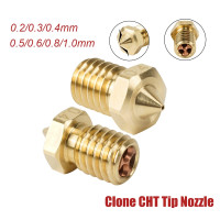 E3D V6 Clone-записи наконечников, 0,4/0,6/0,8/1,0/1,2 мм, сопло для 3D-принтера для нити 1,75 мм, латунные медные сопла E3D V6 с высоким потоком