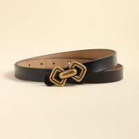 Ремень тонкий из коровьей кожи для женщин, регулируемый Повседневный узкий пояс для платьев, дизайнерский декоративный пояс