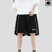 【INSKR】國潮牌情侶美式小LOGO刺繡開叉運動短褲寬鬆五分褲子男